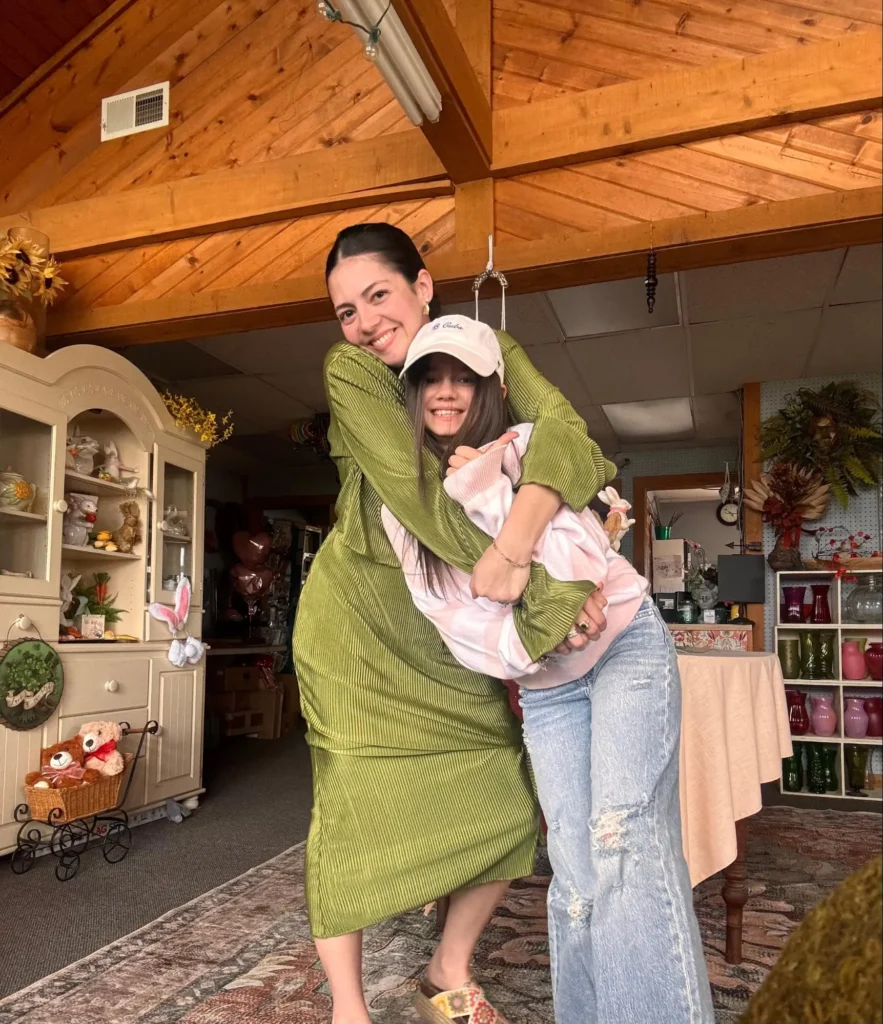 Daughter and mother in fort wayne flower shop